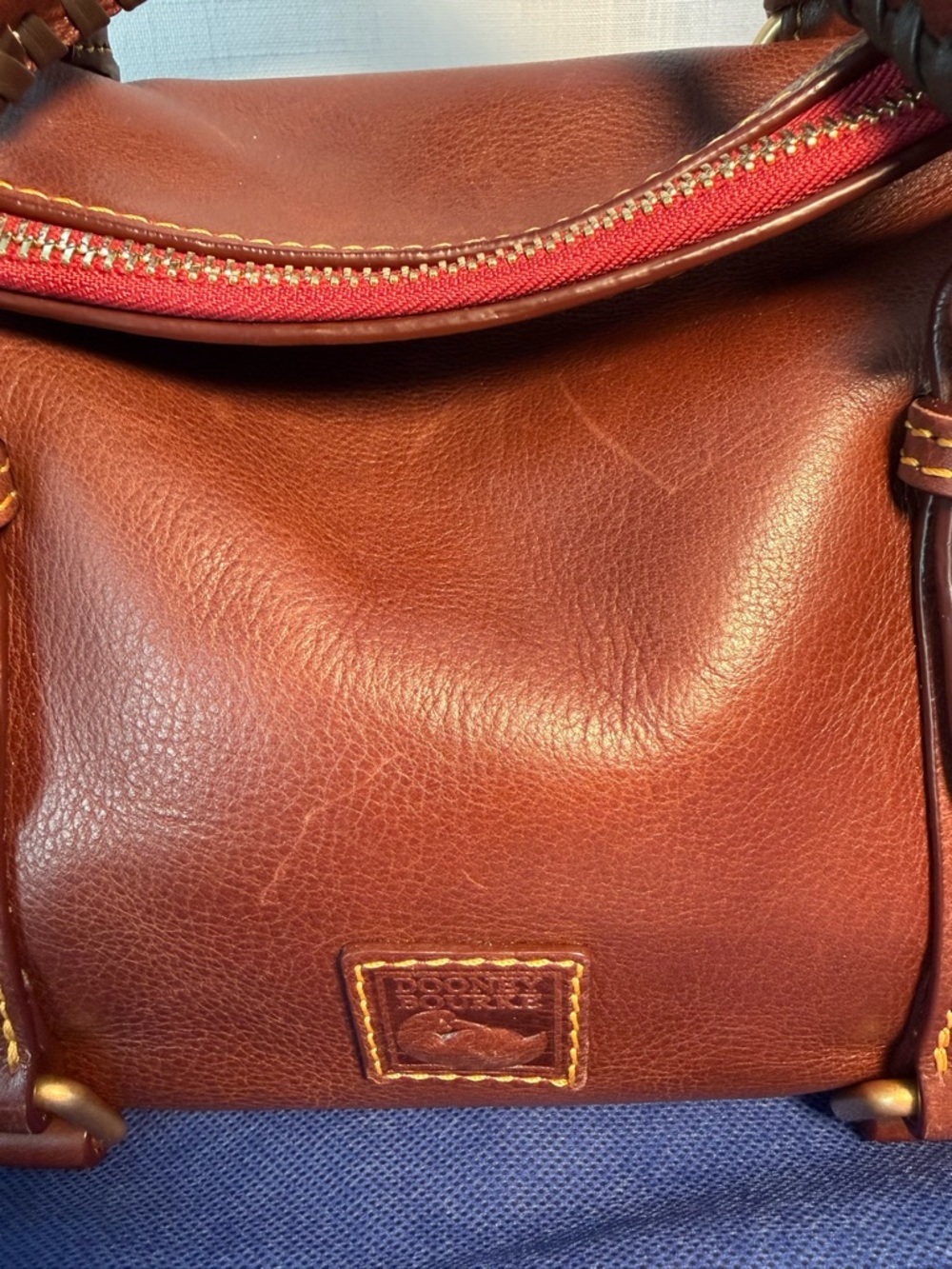 Dooney & Bourke Mini Florentine Satchel in Chestnut - Picture 2 of 7
